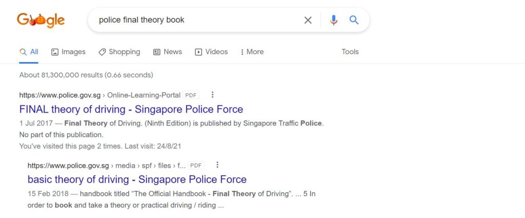 How to download basic or final theory driving book from Police site