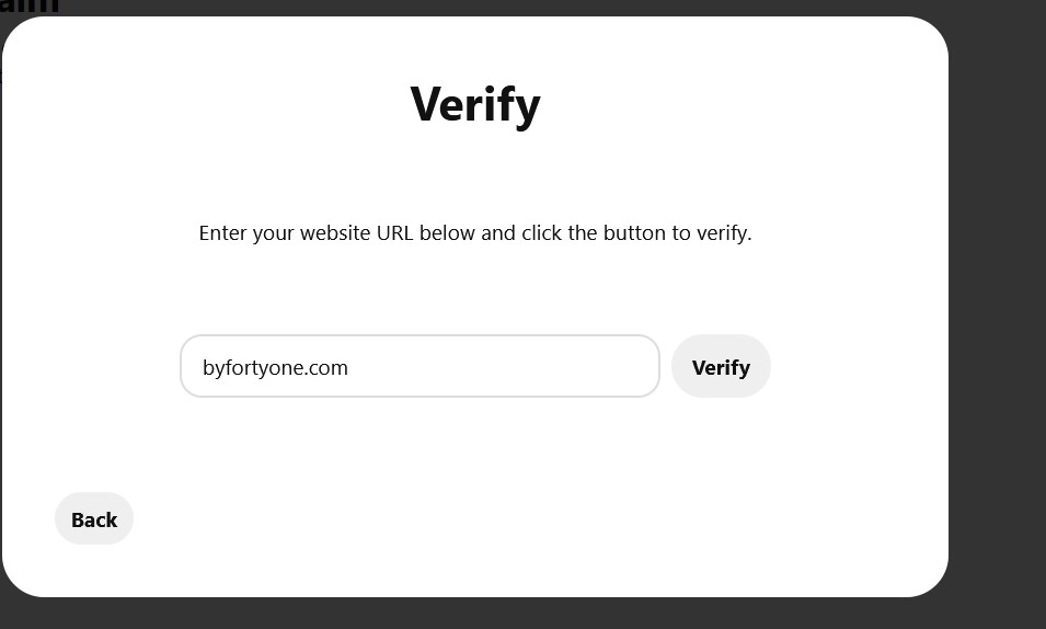 Verify Your Website